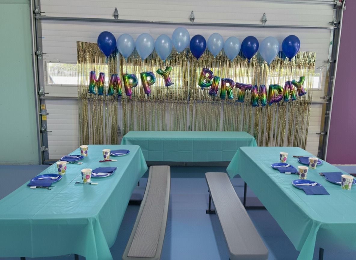 Blue Birthday Party Pack - Banner, Balloons, Plates, Cutlery, Table Cloth